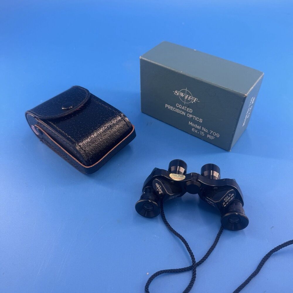 Vintage Swift Model 709 6x15 Compact/Miniature Binoculars